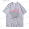 T-shirts pour hommes T-shirts pour hommes Été Nouvelle tendance Strt Mode Spider Web 555 Imprimer 2D Lâche Court Slve Top T230412 Y240402