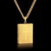 Jesus Cross Necklace Jewelry For Men Women 14k Yellow Gold Chain Male Photo Locket Style Jesus Crucifix Pendant Necklace