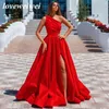 Party Dresses Loveweiwei One Shoulder Evening Red Royal Blue Prom Gown A Line Pleat Formal Elugant Wedding