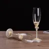 Gobelet à Champagne en émail créatif, verre à vin en cristal, Style européen, queue de poulet, tasse à bulles de vin rouge, boîte-cadeau