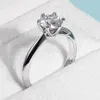 JEWEPISODE GRA Certified 1CT Ring VVS1 Lab Diamond Solitaire for Women Engagement Promise Wedding Bands Jewelry 240402