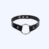 Brinquedos adultos Erótico Couro Bondage Strap de Bdsm Restraint Collar com Corrente de Metal para Homens Mulheres Escravo Role Play Tração Flertando Sex ToysL2403