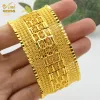 Bangles ANIID Indian 24K Gold Plated Cuff Bangle For Women Hawaiian Bridal Wedding Jewellery Wholesale Jewelry Dubai Pure African Gifts