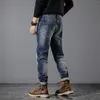 Men's Jeans 13.5oz 99% Cotton Red Selvedge Denim Men Retro Distressed Heavy Brushed White Washed Straight Pants Fashion Trousers