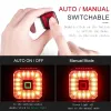 Lichter Giyo Smart Auto Fahrradbremsbremslicht Heck hinteren Erkennungsleuchte USB -Radfahren Leuchtrad Lampe Stopp LED Rücken wieder aufladbar wasserdicht