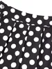 Jupes 2024 Rétro Femmes Jupe Midi Y2K Vintage Taille Haute Coton 3XL Casual Quotidien 60s 70s Polka Dot Pinup Rockabilly Skater