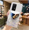 Чехлы для мобильных телефонов с сердечком, зеркалом и блестками, блестящий чехол для Huawei P50 P40 P30 P20 Pro P10 Lite, серебряная фольга, прозрачный мягкий силиконовый чехол 2442