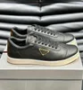 Top Luxury Lane Men Sneakers Shoes Downtown Grain Leather Naken Black Grey Trainers Man utmärkt kvalitet Man bekväm daglig löpare sport EU38-46