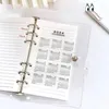 Fogli 2024 Calendario Raccoglitore Divisori A5 A6 Quaderno a fogli mobili Indice Agenda Annuale Pianificatore mensile Segnalibri Ufficio