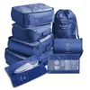 Opbergzakken 8PCTravel Organizer Set Draagbare reisbagage Kledingclassificatie Multifunctionele waterdichte tas