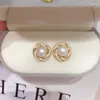 Boucles d'oreilles ZHBORUINI 2024 plaqué or 14 carats, perle naturelle, argent 925, géométrie d'aiguille d'oreille pour femmes, bijoux cadeau