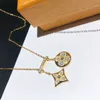 Chaîne de diamant de marque de mode Collier de charme de luxe classique Femmes Collier de créateur 18K Or Haute Qualité Titane Acier Bijoux Femmes Saint Valentin Festival Cadeau