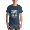 Herren-Poloshirts „I Hate This Place, See You Tomorrow“, lustiges Zitat-T-Shirt, Übergrößen, Funnys, Hippie-Kleidung, T-Shirts, übergroßes T-Shirt für Männer