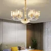 Lustres Lustre en cristal atmosphérique rétro en verre de style européen pour salon chambre modèle villa duplex suspension au sol