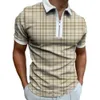 Loose T-shirt Men Designer Polo Shirt Daily Street Trendy 2024 Summer New Fashion Casual Plus Size Man Digital Printed Polo Shirt With Zipper All Colors Availbale