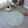 Tappeti Tappeto rotondo in cotone e lino Boho Tappeti etnici Mandala Tappeti per soggiorno Tappetino per divano Sedia per computer Tapis