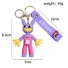 Fashion Cartoon Movie Charakter Keychain Gummi und Schlüsselring für Rucksackschmuckschlüsselkette 083560