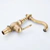 Bathroom Sink Faucets Antique Solid Brass Basin Decoration Classic Single Handle Faucet And Cold Water Mixer Tap HJ-6717F