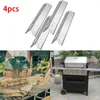 Outils 4pcs en acier inoxydable Couvre-plaque de chauffage Tentes de couvercle pour barbecue de barbe à gaz BBQ Pièces de remplacement du barbecue