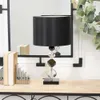 Stunning Crystal Diamond Table Lamp with Black Base and Shade - Modern Geometric Design - Elegant Home Decor Accent - 12 x 12 x 21 Inches