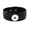 Charm Armbanden Gevlochten Zwart Bruin Lederen Drukknoop Armband Fit 18Mm Snaps Sieraden Drop Levering Dhlbg