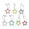 Chaveiros Único Hollow Star Keychain Mochila Carm Elegante Dot Charm Keyring Acrílico para Mulheres Menina Adolescente