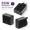 50W PD Super Fast Charger QC 5.0 Szybka ładunek USB Adapter ładowarki CO dla Samsung S24 iPhone 15 Xiaomi Tablet Smart Phone