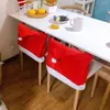 Stol täcker jul röd jultomten hatt mat mat täcker kök bord dekoration hem år festtillbehör