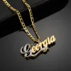 Necklaces Light Luxury Customized Initials Corrosion Necklace Personalized Stainless Steel Double Layer Jewelry Christmas Gift For Her