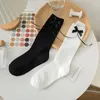 Women Socks Japanese Lolita Calf Sweet Princess Ribbon Soft Sister Bowknot Solid Color Mid Tube Cosplay