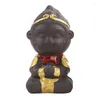 Dekoracyjne figurki ceramika małpa król figurka słońce Wukong Statue Aquarium Decor Buddhist Mini Decorates