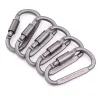 Accessories High Quality 5pcs Aluminum Alloy Carabiner Hunting Equipment Survival Gear Lock Tool DRing Keychain Outdoor Camping Equipment