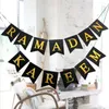 Feestdecoratie Eid Latte Mubarak Bunting Vlag Benodigdheden Ramadan Papier Banner Ornament