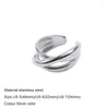 Cluster Ringen Roestvrij Stalen Sieraden Minimalistisch Metaal Goud Kleur PVD Plated Opening Ring Voor Vrouwen Bagues Pour Femme Party Gift Drop