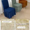 Housses de chaise 3D Seersuckers couverture jupe longue pour salle à manger mariage El Banquet Stretch décorations de fête à la maison