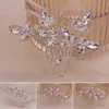 Hårklämmor Barrettes Tillbehör Glänsande Rhinestones Combs Sier Color Jewelry for Women Girls Mothers Day Ornaments Gift Drop Delivery H OTP3W