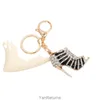 Diamond inlaid high-heeled shoe keychain car pendant clothing accessory metal creative package pendant keychain