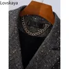 Kvinnors kostymer Fashion Women Formal Single Button Work Wear Jacket Blazer Damer Kvinna Aprikos Khaki Black Blue Long Sleeve