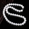 Pendants Perfect Holiday Gifts Chain Natural White Jade Collier perlé Fine Bijoux Real Chinese Boutique Pendant Accessoires