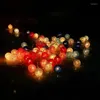 Strings Romantic LED Cotton Ball String Lights Fairy Garlands Wedding Decoration For Home Party Christmas Decor Outdoor Garden