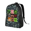 Mochila Cube World Video Game Viagem Homens Mulheres Escola Computador Bookbag College Student Daypack Bags