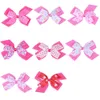 Neonate Barrettes Stampa cuore abbronzante Fiocco a coda di rondine Intero avvolto Sicuro Clip a becco d'anatra Bambini San Valentino Bowknot Forcine Fermagli per capelli QHC173