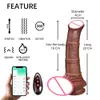 AA Designer Sex Toys Nouveau cheval en forme de silicone perdant pénis télescopique électrique pour les jouets sexuels pour femmes masturbation privée orgasme vibrateur