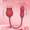 Other Health Beauty Items Rose-Sucking Thrusting Dildo Vibrator Toy for Women Vacuum Stimulator Nipple Clit Sucker Vibrating Female s for Adult Y240402