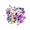 Spot en gros acrylique langue clou ensemble couleur mélangée multicolore lot mixte langue piercing UV tige langue clou