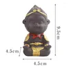 Dekoracyjne figurki ceramika małpa król figurka słońce Wukong Statue Aquarium Decor Buddhist Mini Decorates