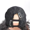 Perruques longues synthétiques u partie perruque bouclée de poils synthétiques perruque en partie pour femmes Black Curly Synthetic Hair Synthetic Curly Wigs