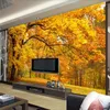 Wallpapers Wellyu Customized High-end Wallpaper 3D Stereo Po Murals Papel De Pared Autumn Forest TV Background Wall Paper Papier Peint