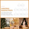 キャンドルホルダー10 PCSクリアプラスチック花瓶のクリスマスデコレーションボール充填可能なオーナメントコートハンガーツリードームクラフト装飾球体