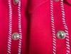 2024 Vår/sommar stickad smal passform kort kjol ma je klänning elegans kvinnors röda